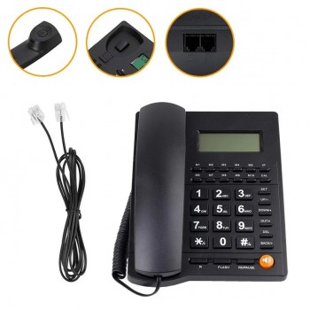 Landline Phone with Caller ID - Black