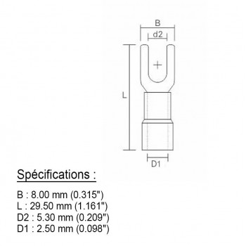PureVolt Double Crimp Heat Shrink Spade Terminal - #8 Screw - 22-16 AWG - Pink - 10-Pack