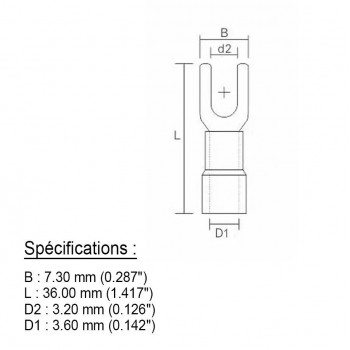 PureVolt Double Crimp Heat Shrink Spade Terminal - #4 Screw - 12-10 AWG - Yellow - 10-Pack
