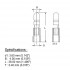 PureVolt Terminal bullet mâle thermorétractable double baril - 4 mm - 12-10 AWG - Jaune - Paquet 10