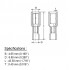 PureVolt Terminal bullet femelle thermorétractable double baril - 4 mm - 12-10 AWG - Jaune - Paquet 10