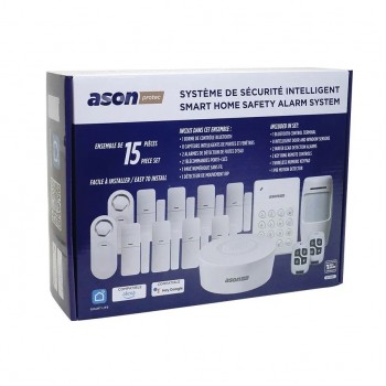 Ason Protec Smart Wireless Whole Home Alarm System - 15 Piece