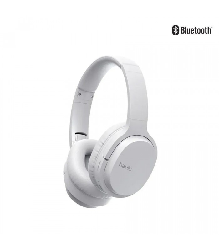 HAVIT i62 Bluetooth Over-Ear Headphones with Microphone - White