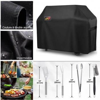 Ensemble de départ pour BBQ avec housse de 58 po. - 5 pièces