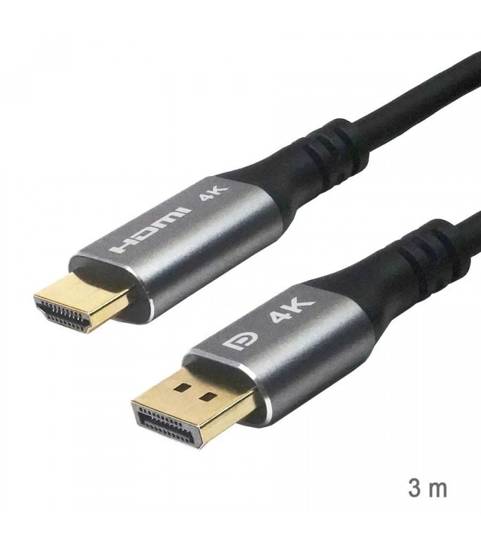 RedLink DisplayPort Male to HDMI Male Cable - 4K - 3 m