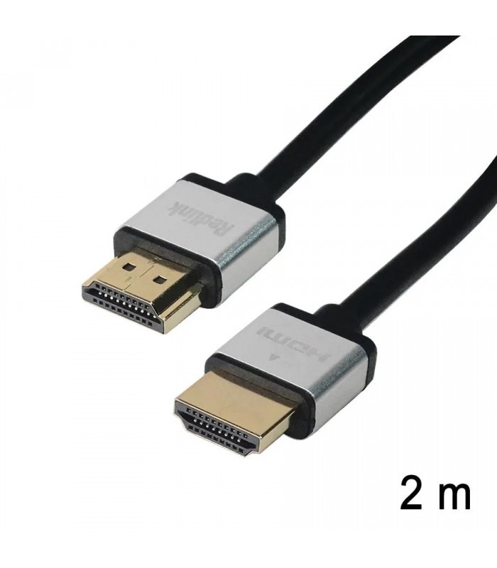 RedLink Câble HDMI 2.0 4K mince mâle à mâle - 18 Gbps - 2 m