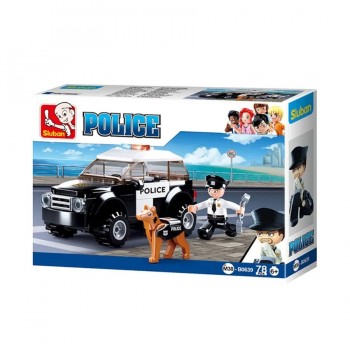 SUV Police Vehicle Building Blocks Set - 78 Pieces