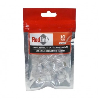 RedLink Category 6 RJ45 Connector - EZ Type - 10-Pack