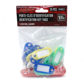 AddTools Porte-clés d'identification - 5 couleurs - Paquet de 25