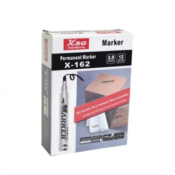 Marqueurs permanents à pointe fine - Noirs - Boîte de 12