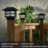 Solar LED Post Cap Lights - Cool White - 6-Pack