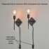 Globe Plug-in or Hardwire Wall Sconces - Black - 2-Pack