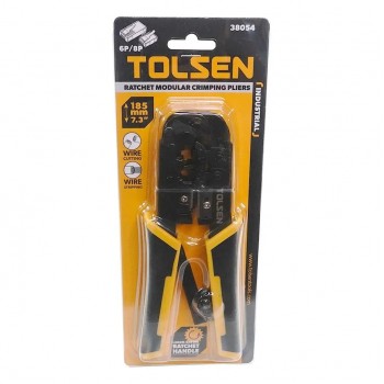 Tolsen Pince à sertir à cliquet pour connecteurs modulaires 6P/8P