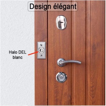 Heath Zenith LED Lighted Wired Doorbell - Nickel