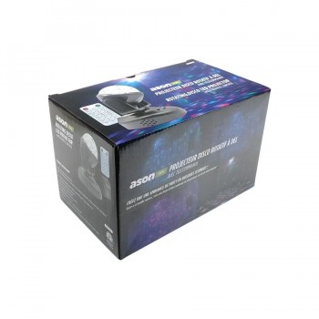 Ason Style Rotating LED Disco Light with Speaker and Remote Control - 12V - 1.5A