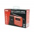 Ason Audio Portable FM Radio with MP3 Player and LED Light - Red