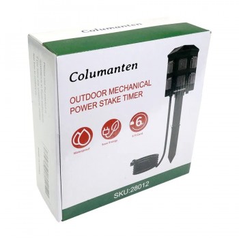 6-Outlet Outdoor Mechanical Power Stake Timer - 24 h