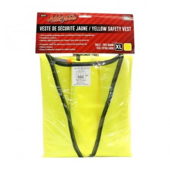 AddTools High Visibility Safety Vest with Reflective Stripes - X-Large - Yellow