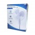 Ventilateur sur pied oscillant - 3 vitesses - 40,6 cm - Blanc