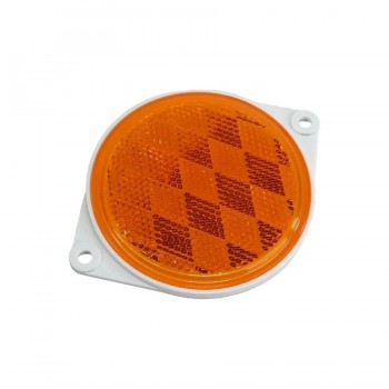 Réflecteur rond vissable pour remorque - Ambre - 3 po.