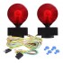 Set of 2 Magnetic LED Towing Lights - 12V - 4 in. - Red/Amber