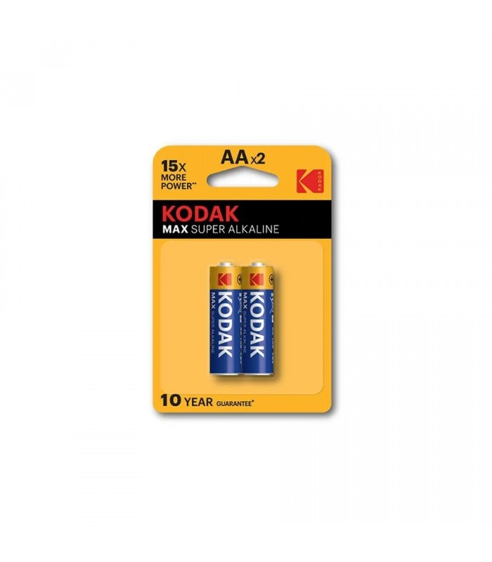 Kodak Pile AA Max super alcaline - 1.5V - Paquet de 2