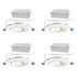 Ason Decor Ensemble de 4 luminaires encastrés DEL inclinables - 4 po - 10 W - TCC - Blanc