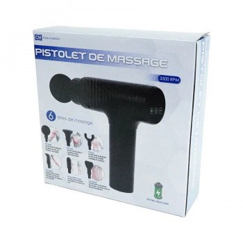 Wireless Massage Gun - 6 Heads - 6 Speeds - 3500 RPM