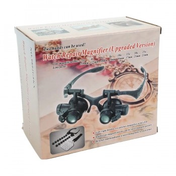 Loupe frontale avec lumières DEL et lentilles interchangeables - 2.5X à 25X