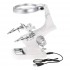 Ensemble de troisième main à 2 bras avec loupe et lampe DEL - 3X/4.5X