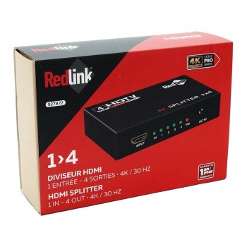 RedLink Diviseur HDMI UHD 4K - 1 entrée / 4 sorties