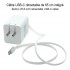 Ason Tech Chargeur mural GaN 3 USB/USB-C avec câble intégré - 65 W PD - 3 A - Blanc