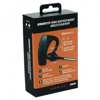 Ason Tech Oreillette Bluetooth sans fil avec réduction du bruit & double microphone