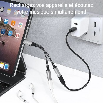 RedLink USB-C Audio Adapter with Dual Port and PD 60W Charging