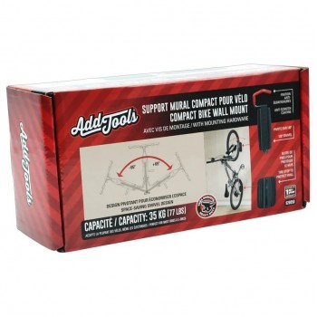 AddTools Support mural robuste pour vélo - Capacité 35 kg