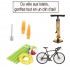 Pompe manuelle à pied pour vélo TOLSEN avec manomètre - 120 PSI Pompe manuelle à pied pour vélo TOLSEN avec manomètre - 120 PSI