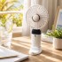 Ason Decor Ventilateur portatif 3-en 1 rechargeable - USB-C - 5 vitesses - Blanc