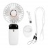 Ason Decor Ventilateur portatif 3-en 1 rechargeable - USB-C - 5 vitesses - Blanc