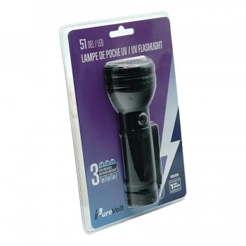 PureVolt Lampe de poche ultraviolet 51 DEL pour inspection et détection - 5000 K