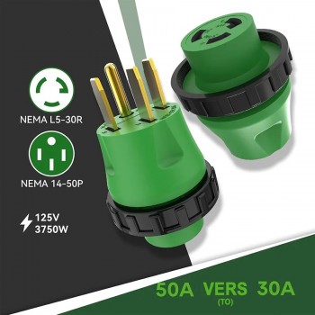 PureVolt Adaptateur d'alimentation NEMA 14-50P vers SS2-50R - 50 A - 125/250 V