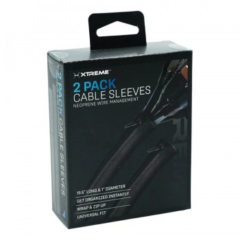 Xtreme Zippered Cable Management Sleeve - 2-Pack
