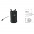 PureVolt 125V 75W E12 Phenolic Lamp Socket - Black