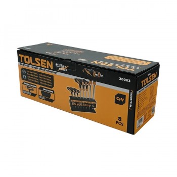 Jeu de 8 tournevis Torx TOLSEN à poignée en T - lames acier Cr-V