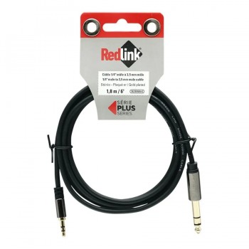 RedLink 6.3 mm TRS Male to 3.5 mm TRS Male Cable - 1.8 m