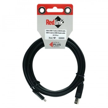 RedLink USB-C Male to USB-B Male Cable - 480 Mbps - 10 ft