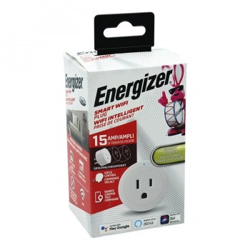 Energizer Prise intelligente Wi-Fi avec contrôle vocal - 125 V - 15 A