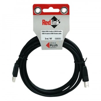 RedLink USB-A Male to USB-B Male Cable - 480 Mbps - 10 ft