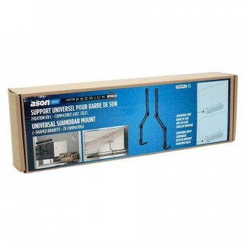 Ason Decor Support universel pour barre de son avec fixations en L - Capacité 15 kg