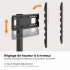 Ason Decor Support de téléviseur sur pied réglable avec tablette - 37 à 75 po - 50 kg Ason Decor Support de téléviseur sur pied réglable avec tablette - 37 à 75 po - 50 kg
