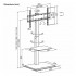 Ason Decor Support de téléviseur sur pied réglable avec tablette - 37 à 75 po - 50 kg Ason Decor Support de téléviseur sur pied réglable avec tablette - 37 à 75 po - 50 kg